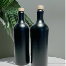 2x hochwertige Steinzeugflaschen "schwarz-matt"...
