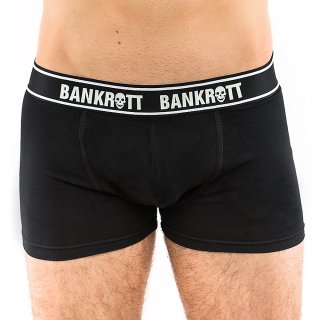 BANKROTT Underwear Schriftzug - weiss auf schwarz